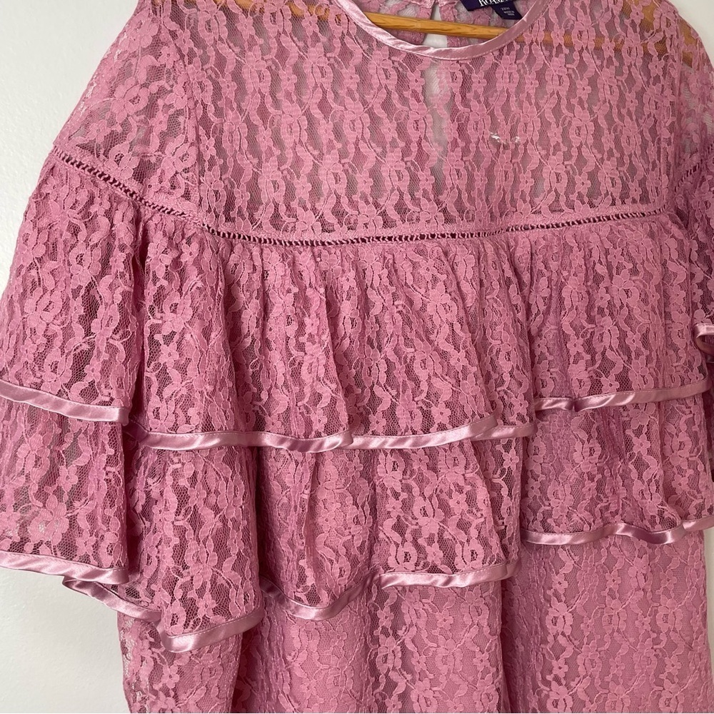 NWT Plus Size Tiered Lace Shirt 22W - Picture 8 of 9